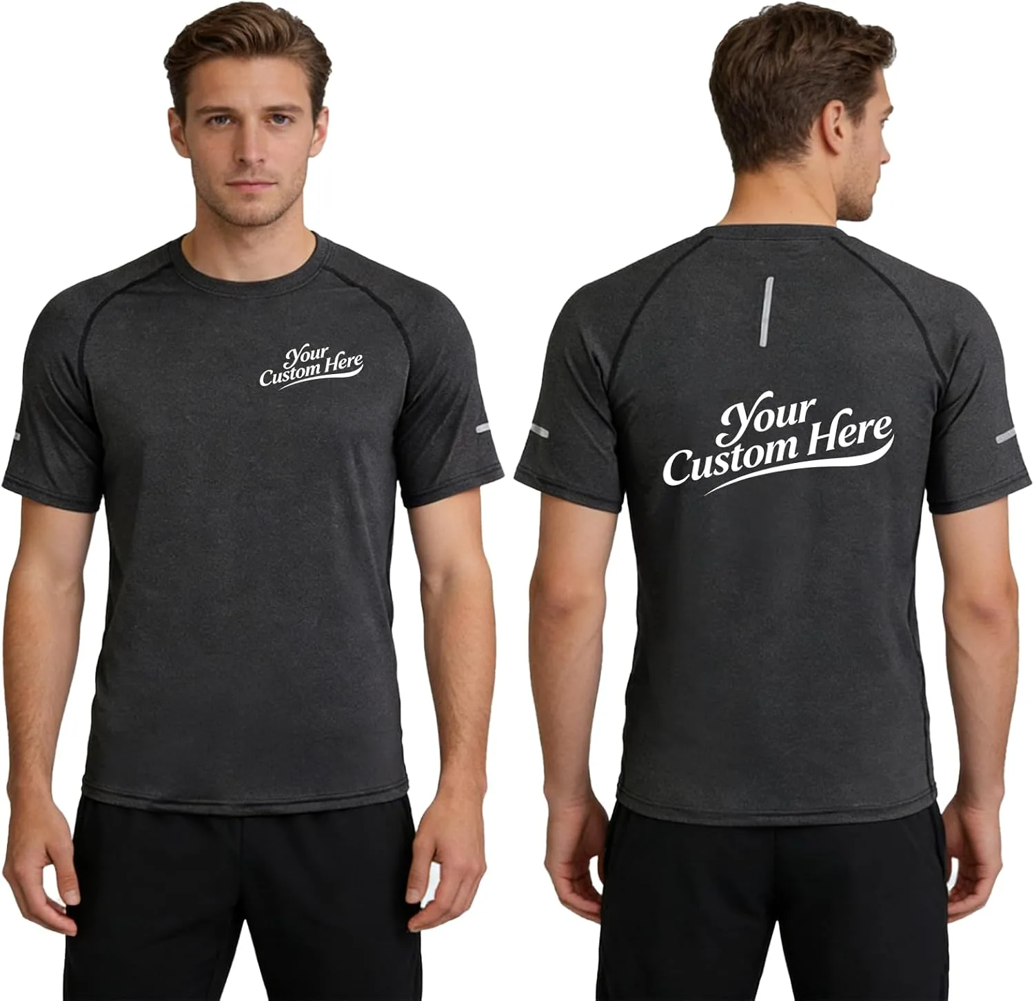 

Персонализированная мужская футболка для бега с быстрой сушкой WUWWUT