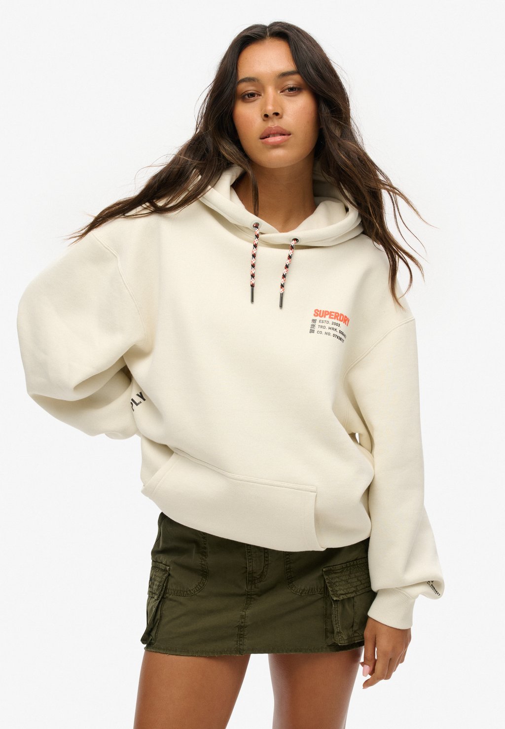 

Толстовка с капюшоном UTILITY LOGO LOOSE Superdry, бежевый