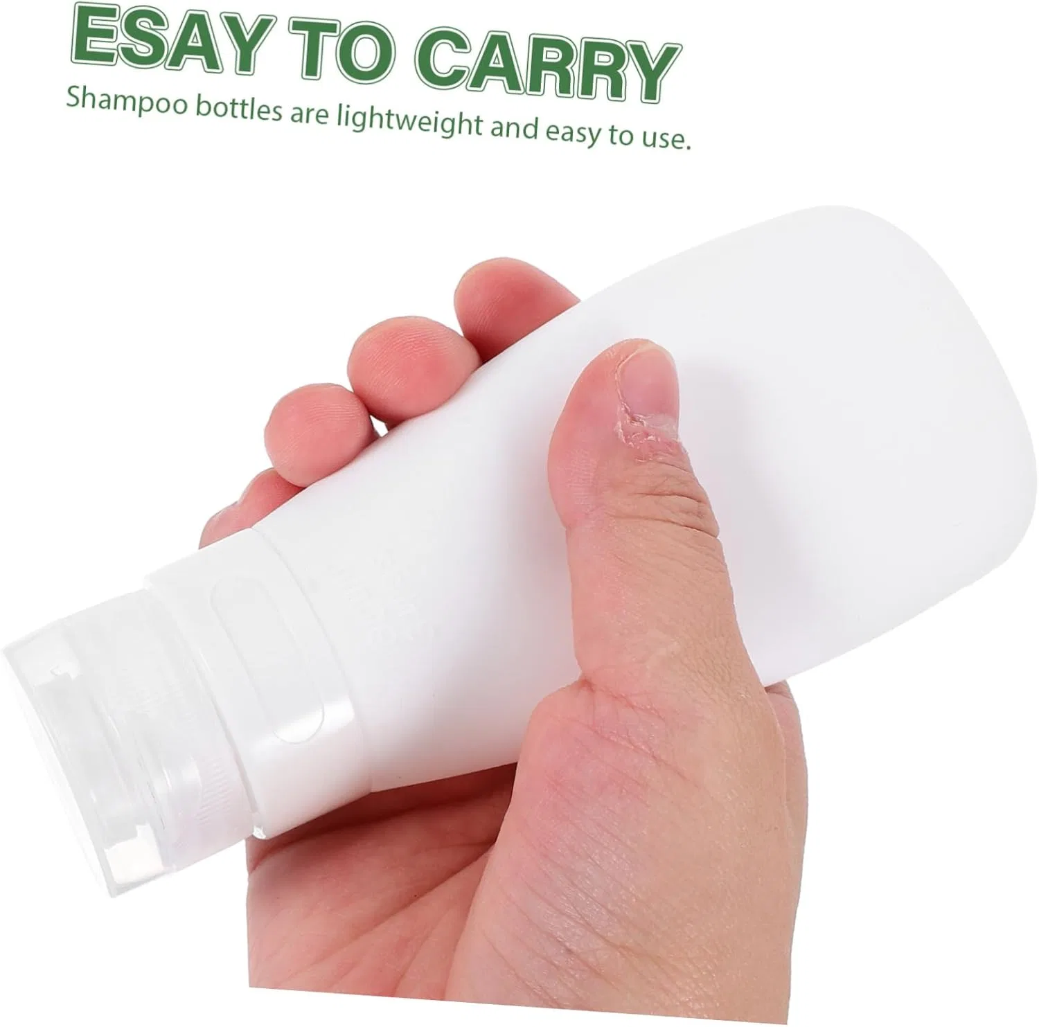 Дорожная бутылочка для шампуня NUOLUX белый силикон 5.6x3.5 см — фото 4