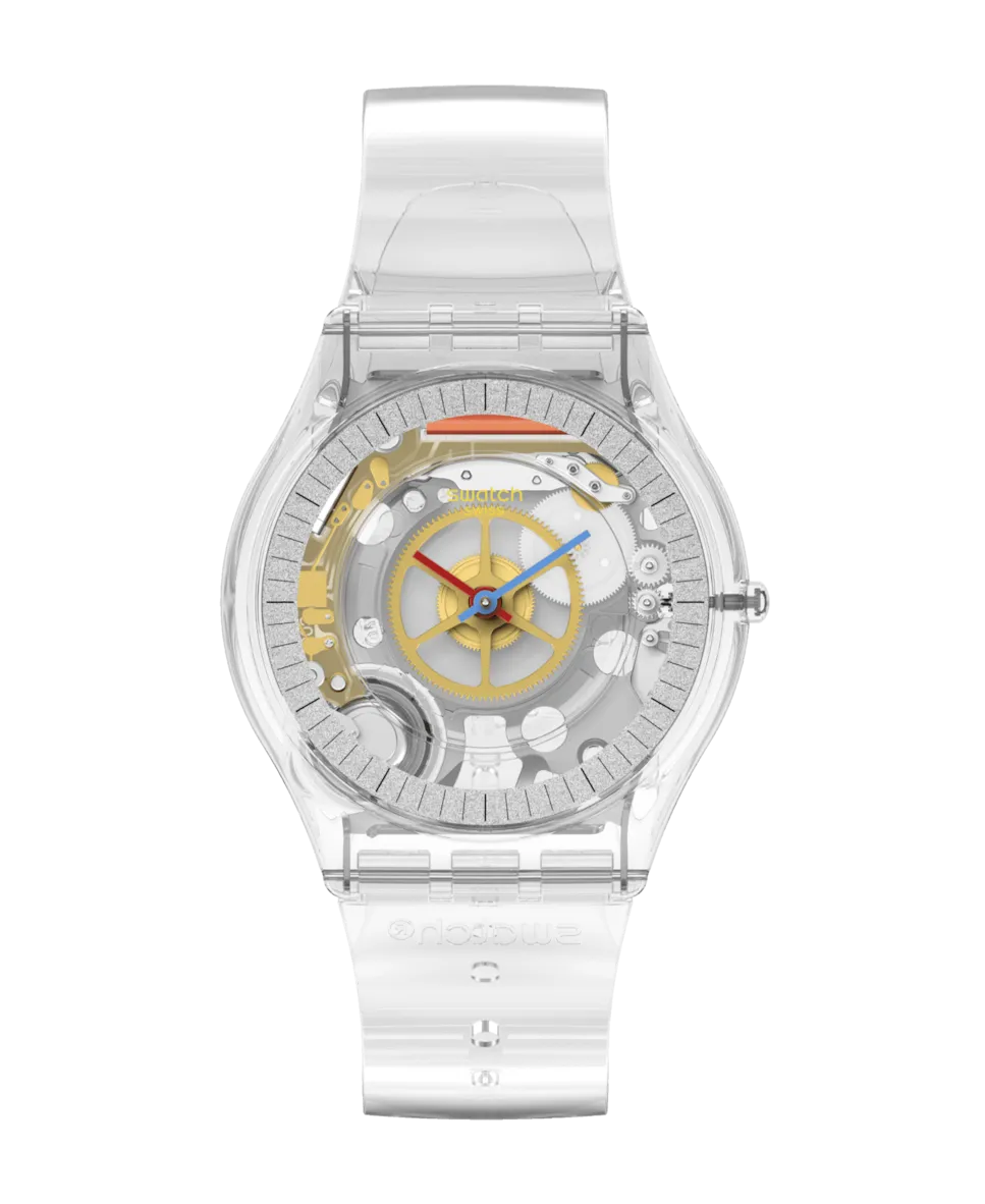 

Часы Clearly Skin с белым ремешком из биоматериала Swatch, белый