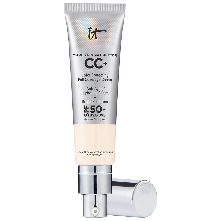 CC+ кремовая тональная основа с полным покрытием и коррекцией цвета, с SPF 50+ IT Cosmetics, 1.08 oz /32 mL, Fair Porcelain