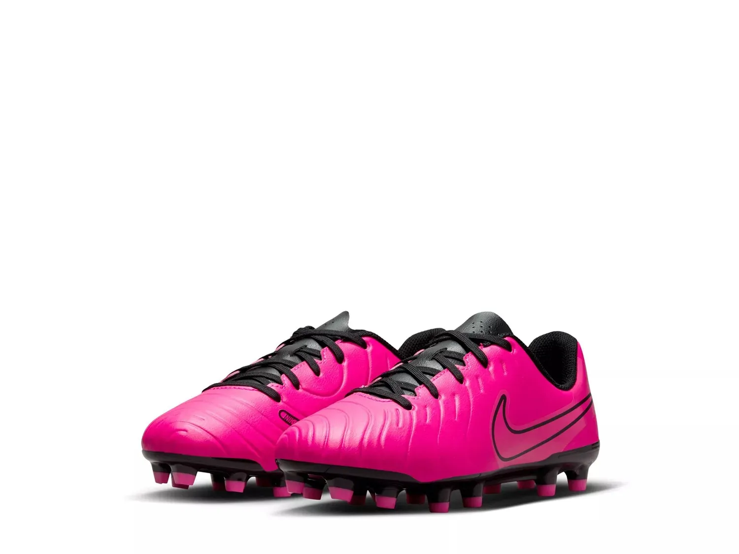Футбольные бутсы Nike Jr. Tiempo Legend 10 Club — детские, черные/розовые — фото 3