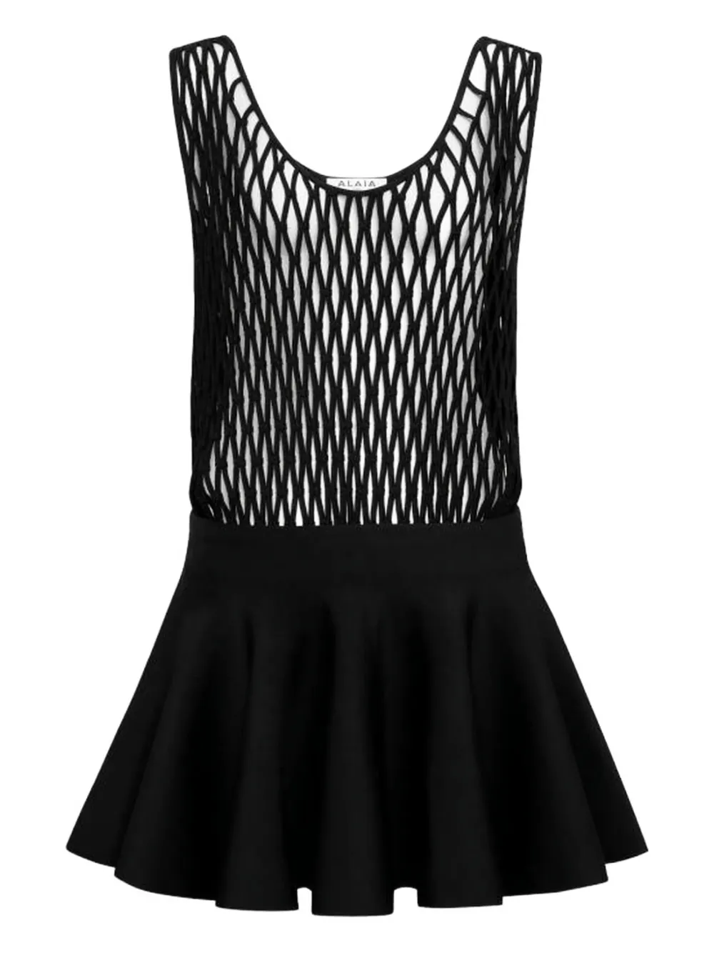 

Расклешенное мини-платье Alaïa, черный