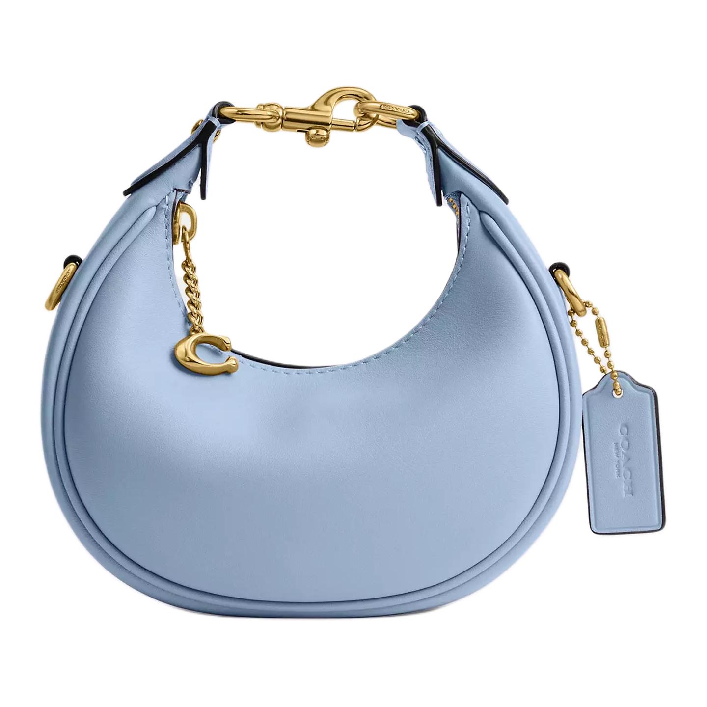

COACH Набор кожаных сумок Джони полумесяц наплечная через плечо мини женская латунь и синий