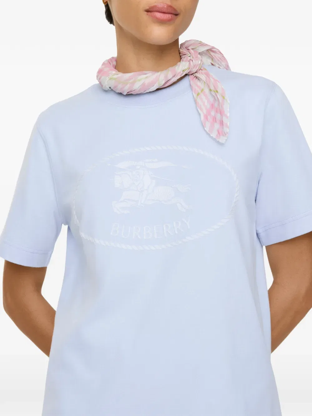 Футболка Burberry Knight-stamp, синий — фото 3