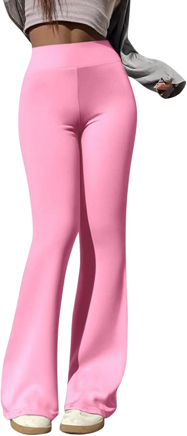 

Леггинсы Flare для женщин с эффектом контроля живота, высокие без переднего шва, мягкие компрессионные для фитнеса