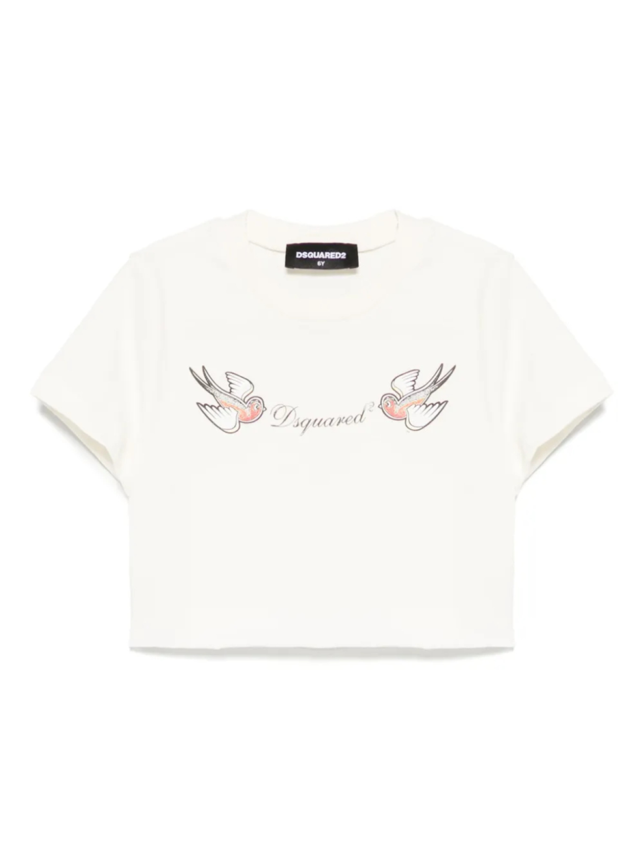 

Футболка с принтом птиц DSQUARED2 KIDS, белый