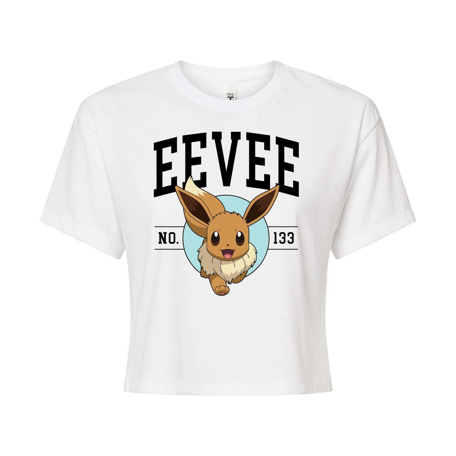 

Укороченная университетская футболка с рисунком Pokémon Eevee для юниоров Licensed Character, белый