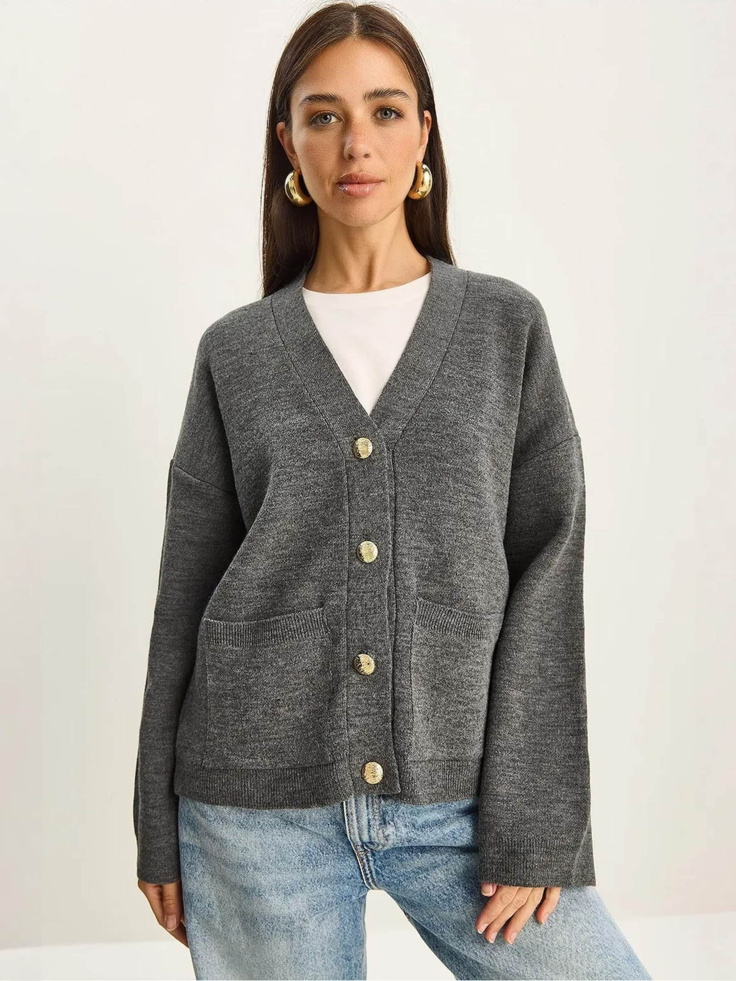 

Bianco Lucci Кардиган из трикотажа в цвете антрацит