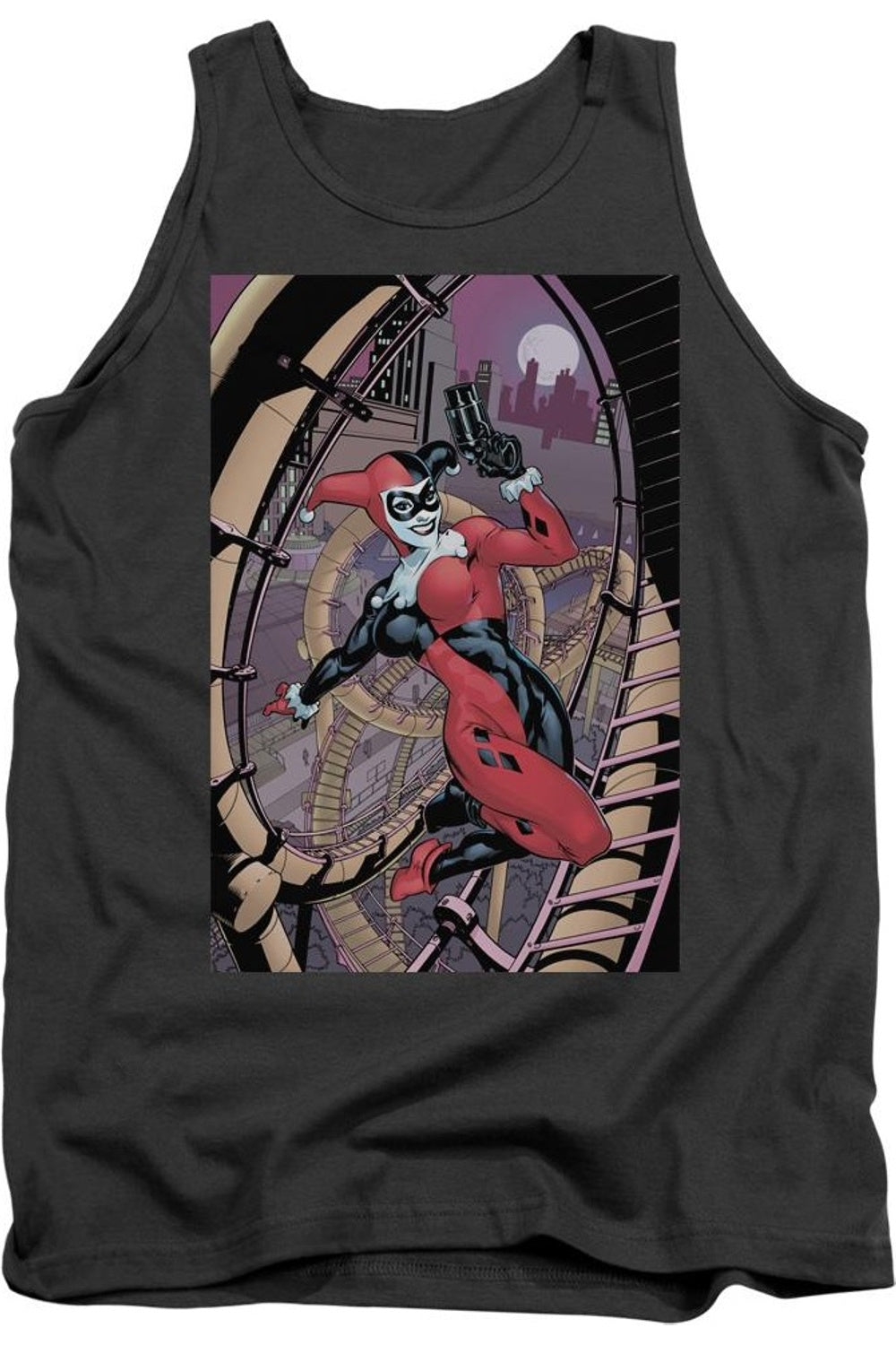 

Бэтмен Harley First Adult Майка Gildan, цвет charcoal