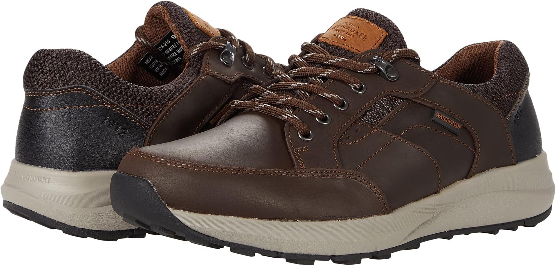 

Кроссовки Nunn Bush Excursion Waterproof Moccasin Toe Oxford, цвет Brown CH