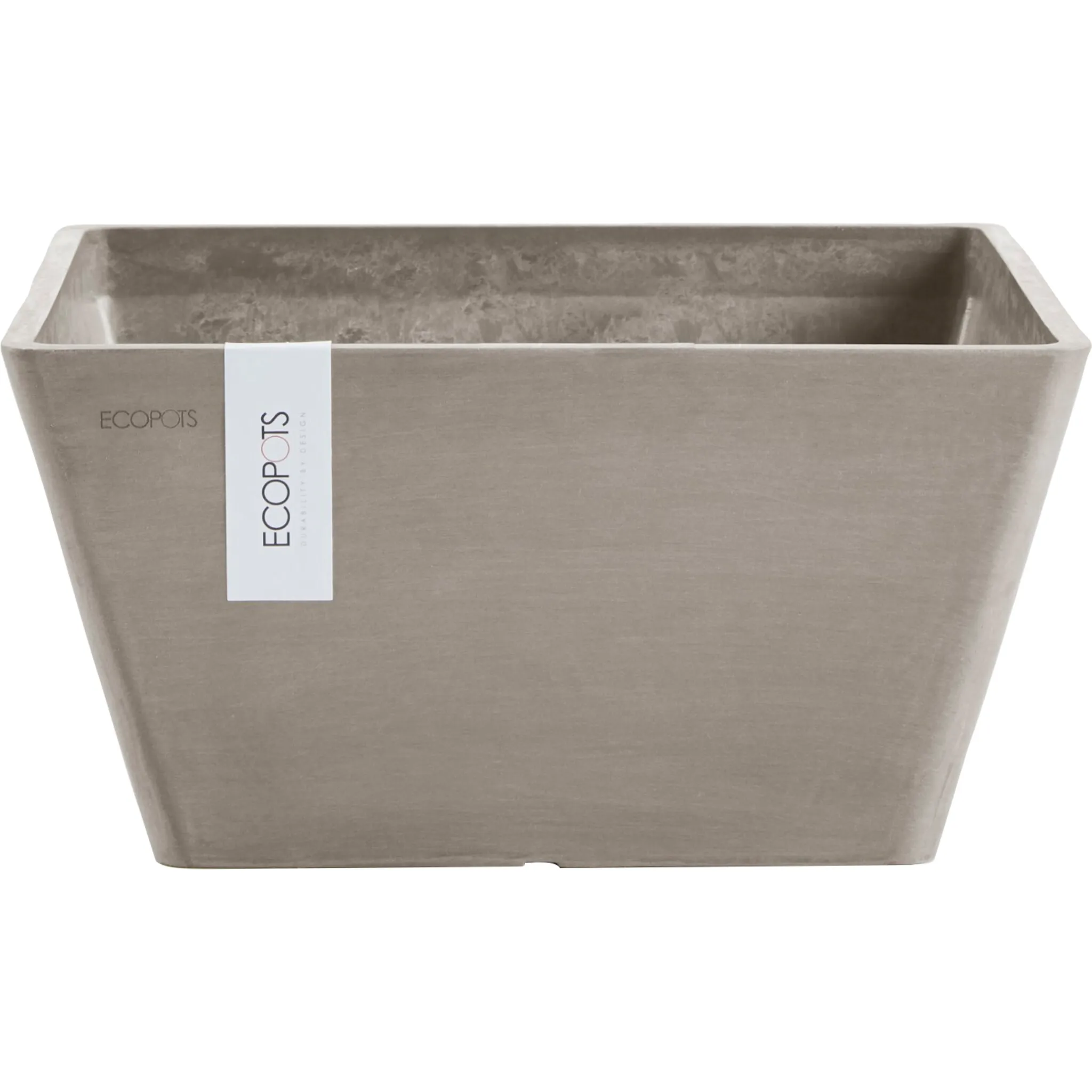 

Цветочный горшок ECOPOTS «BERLIN Taupe», ШxГxВ: 25x25x12,8 см, серо-коричневый