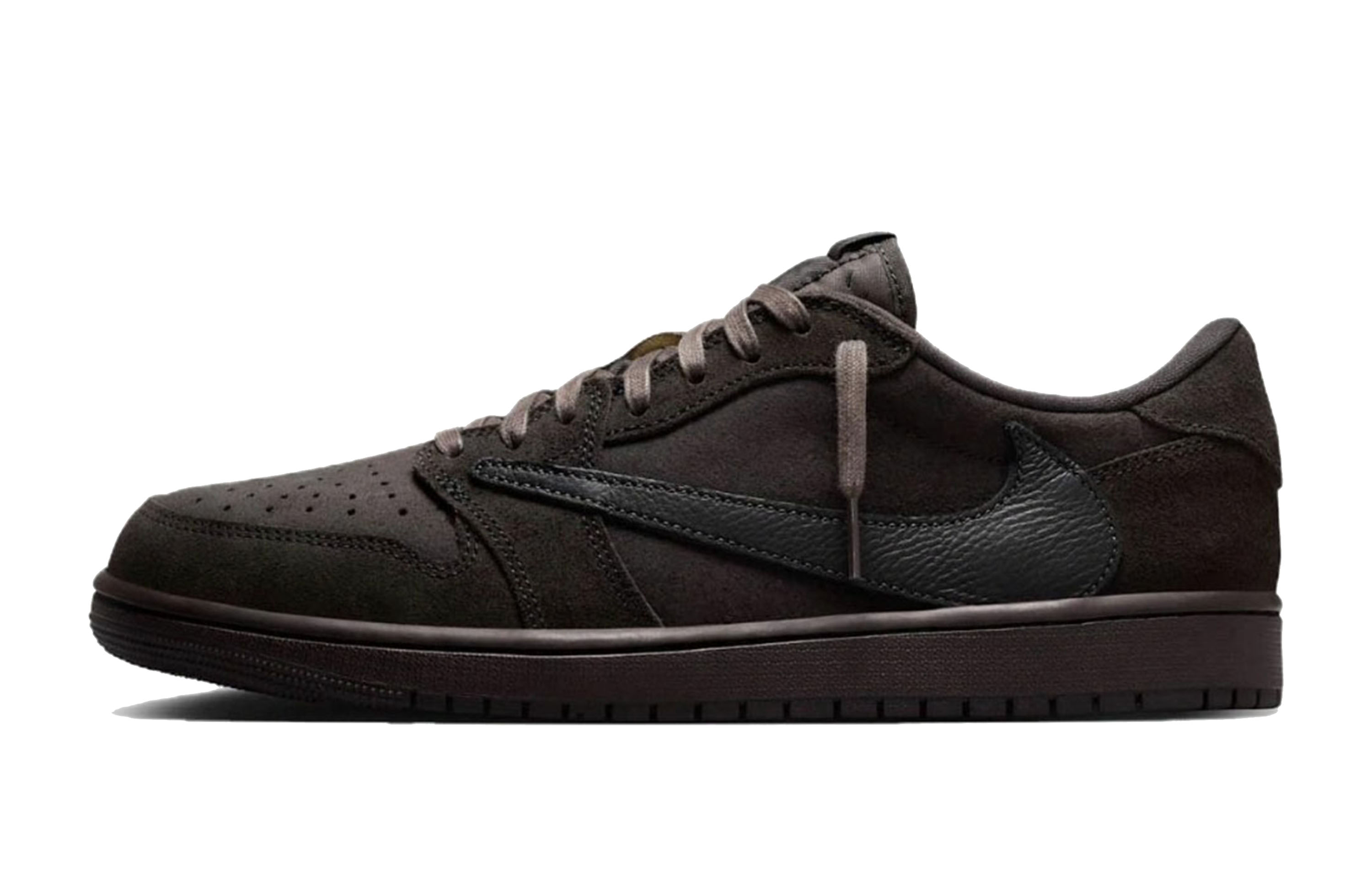 Кроссовки Travis Scott x Air 1 Travis Scott X Collaboration 70 Slip Resistant Low top Vintage Basketball Jordan, желтый — фото 3