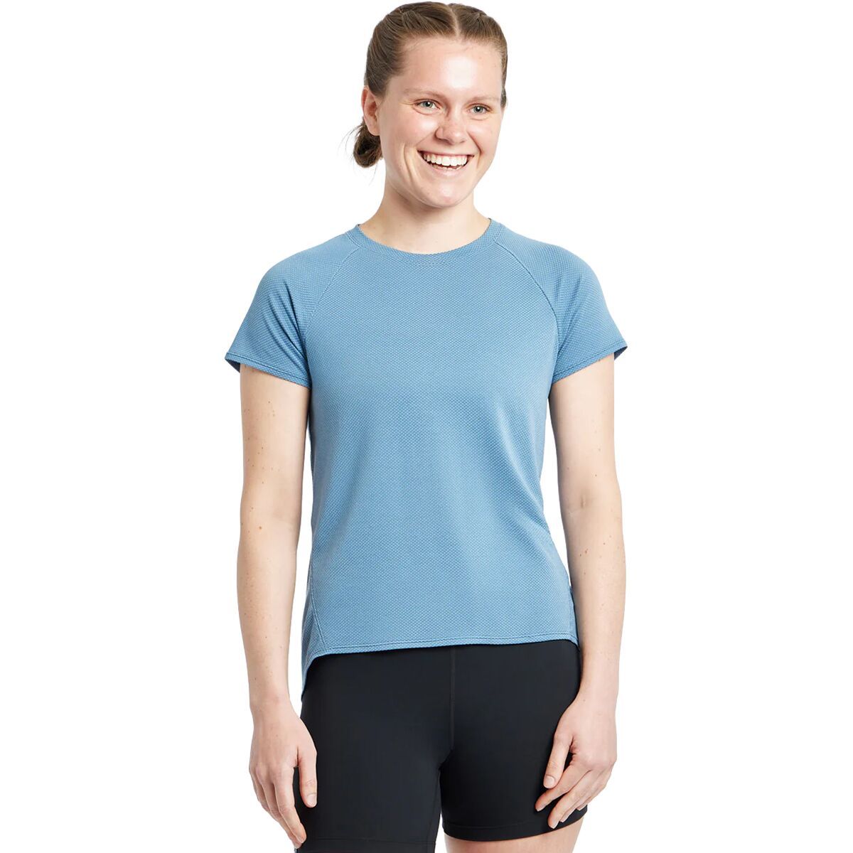 

Топ с коротким рукавом Flyout Oiselle, цвет stratus