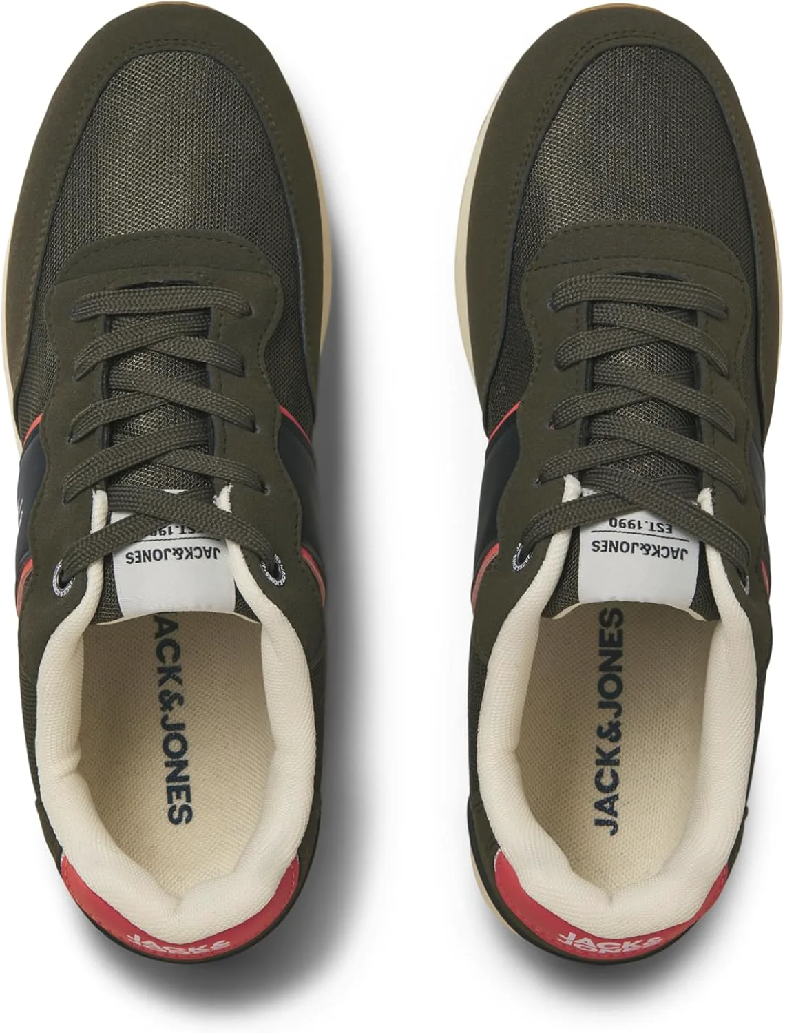 JACK & JONES Mens Jfwspirit Runner, оливковый — фото 2