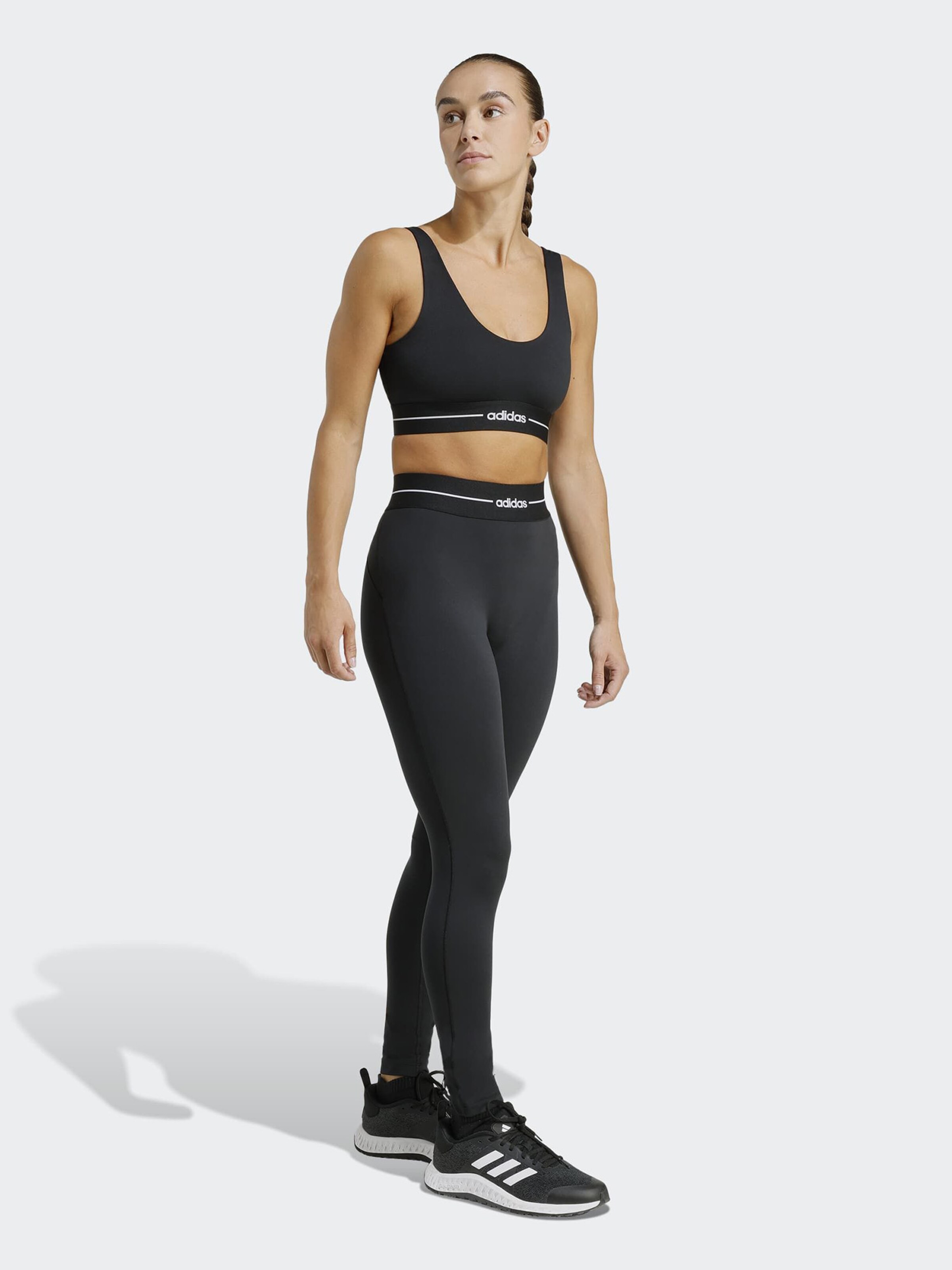 Adidas Performance Спортивный бюстгальтер-бралетт 'HYG' в черном цвете — фото 4
