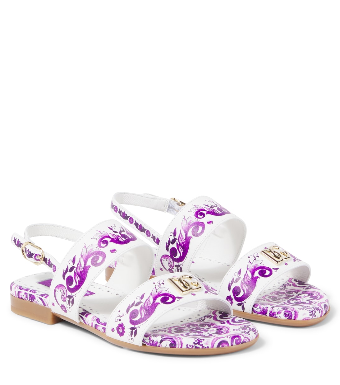 

DG Majolica кожаные сандалии Dolce&Gabbana Kids, Maiolica 3 Viola