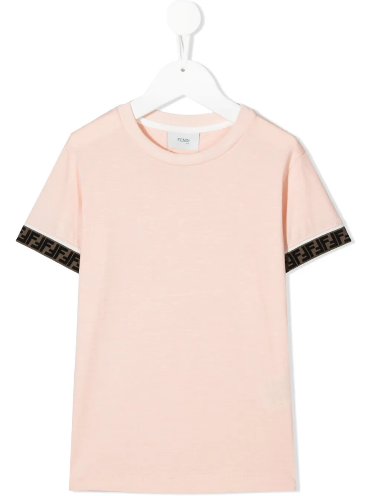 

Футболка с короткими рукавами и логотипом Fendi Kids, розовый