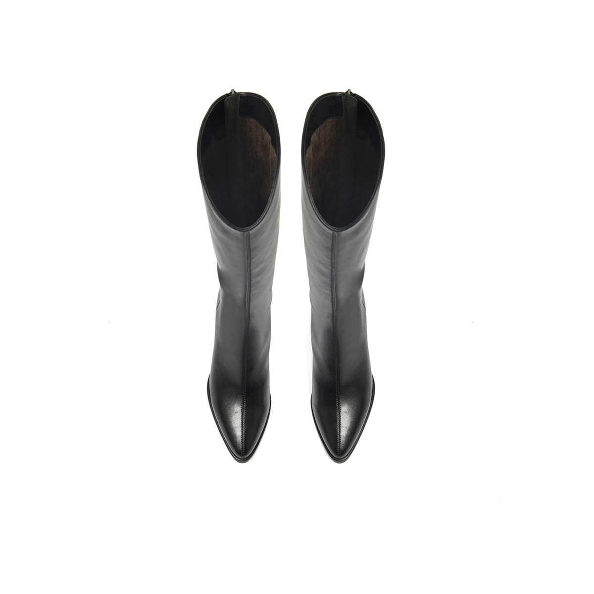 COMELY Высокие сапоги на каблуке 7 см женские черные, цвет Black — фото 4
