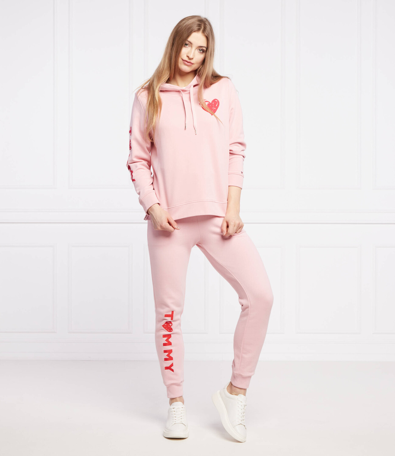 Спортивные брюки Tommy Hilfiger regular fit, пудрово-розовый — фото 2