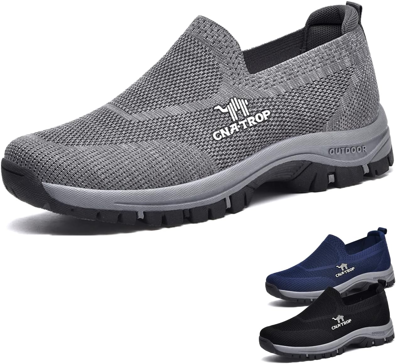 

Мужские слипоны Lymphvity из дышащей сетки, ортопедические, с платформой и скрытой танкеткой, легкие кроссовки для ходьбы и походов, с нескользящей мягкой подошвой и поддержкой свода стопы, повседневные кеды в стиле 'dad sneakers', серый