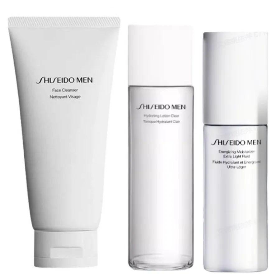 SHISEIDO Мужской набор для ухода за кожей трилогия, 150ml Water+100ml Lotion+125ml Facial Cleanser