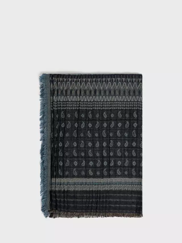 

Шарф Gerard Darel Daelia Paisley Wool Blend, цвет navy/multi