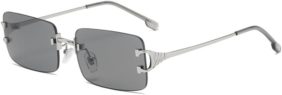 

Популярные солнцезащитные очки с алмазной огранкой для женщин, винтажные безободковые роскошные прямоугольные солнцезащитные очки для мужчин, очки с защитой от УФ-излучения UV400 TYUVIVO, Purple Pink