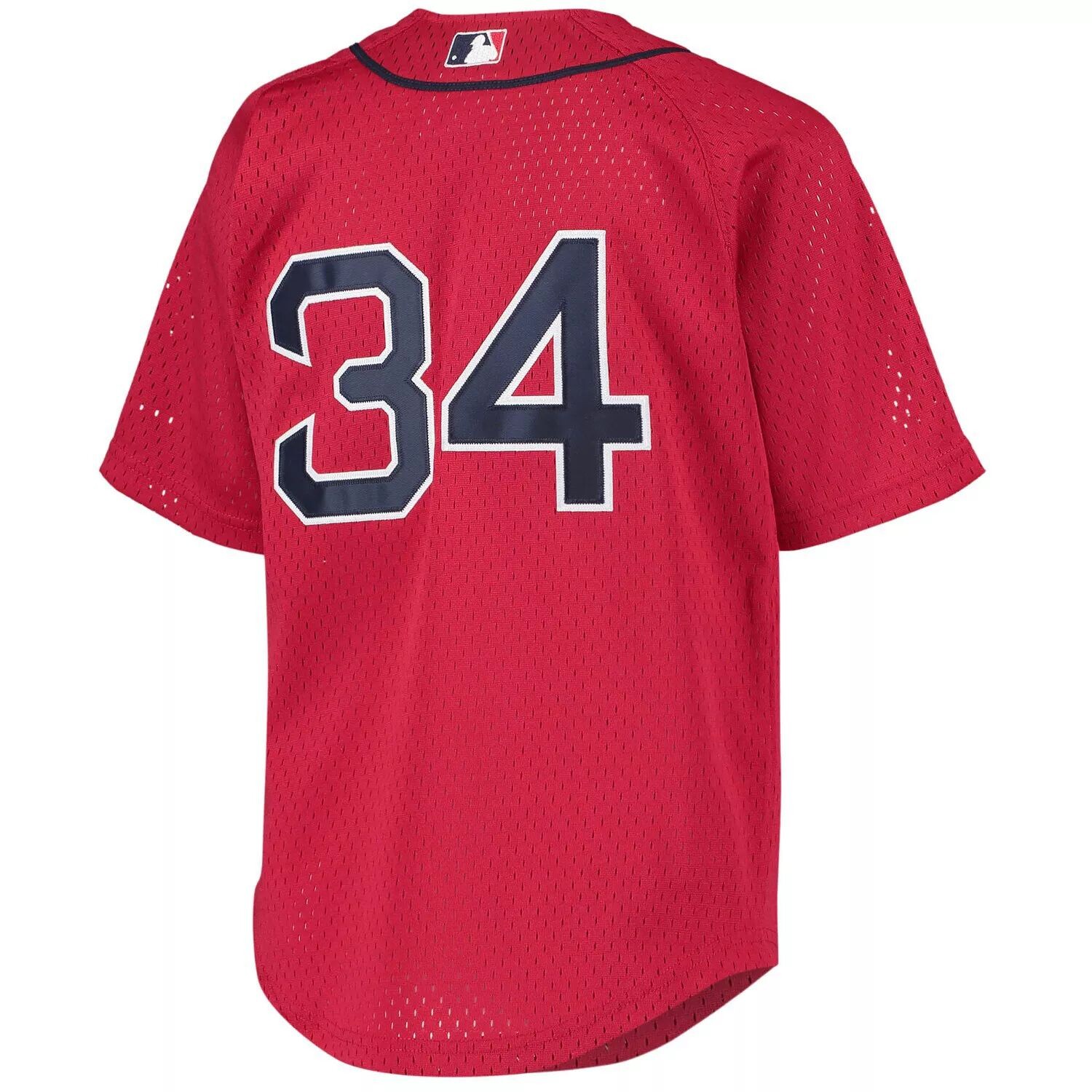 Молодежная футболка Mitchell & Ness David Ortiz Red Boston Red Sox Cooperstown Collection для тренировки ватина Unbranded — фото 3