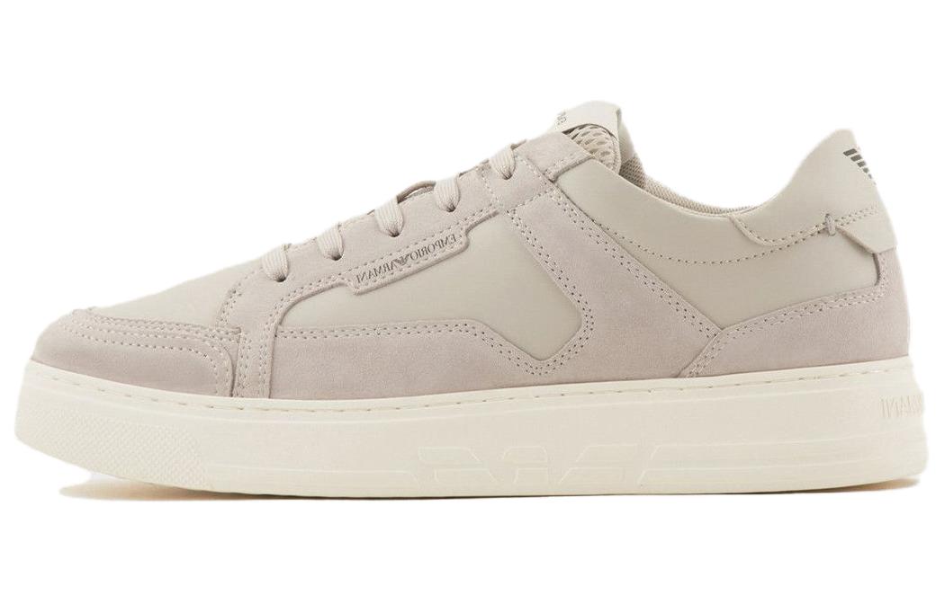 

Кроссовки EMPORIO ARMANI Tonal Leather Sneakers, бежевый