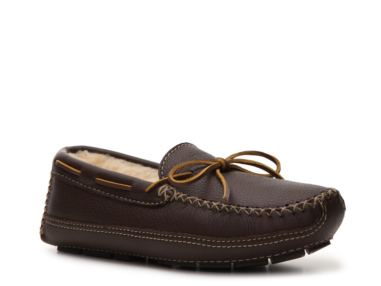 

Тапочки из овчины Minnetonka Moose с подкладкой, темно-коричневый