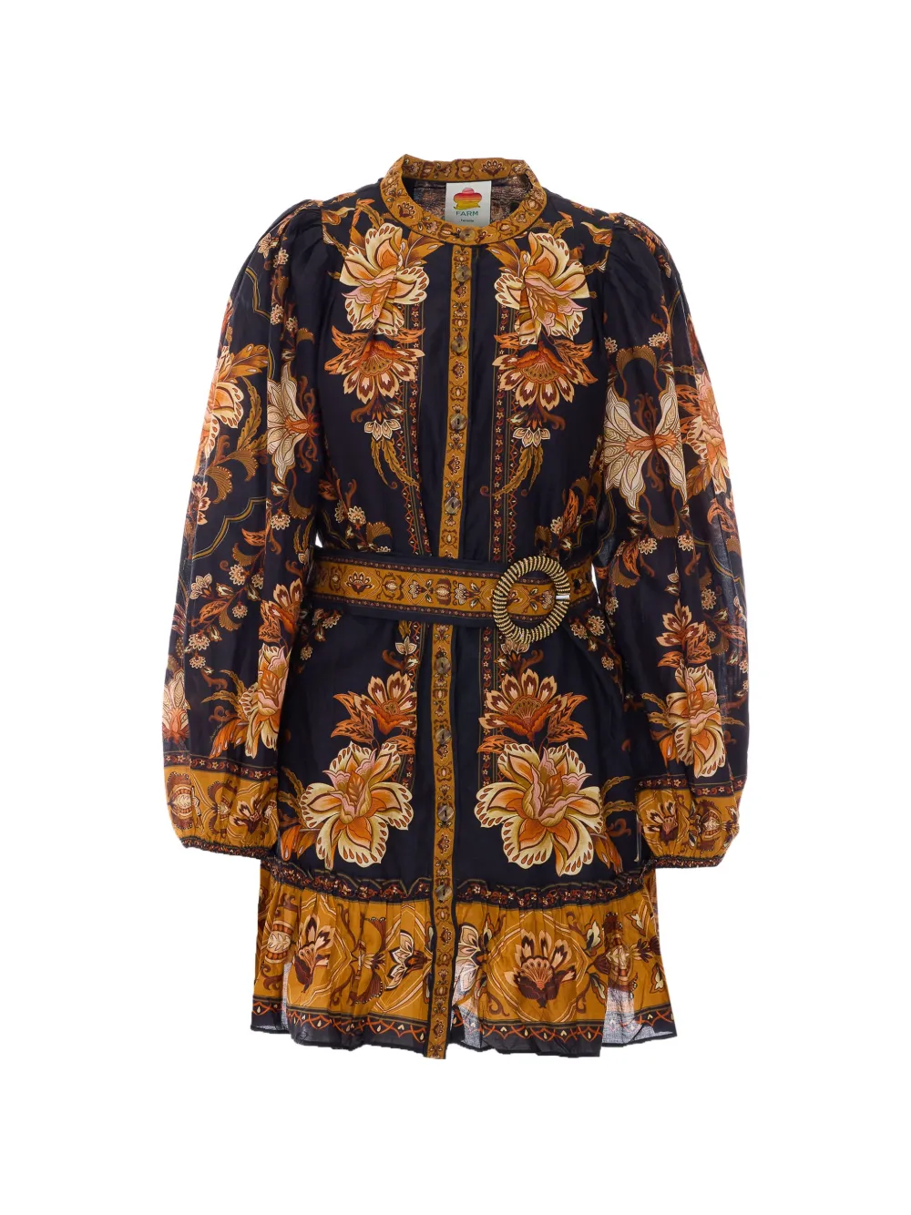 

Мини-платье с длинными рукавами Farm Rio, черный