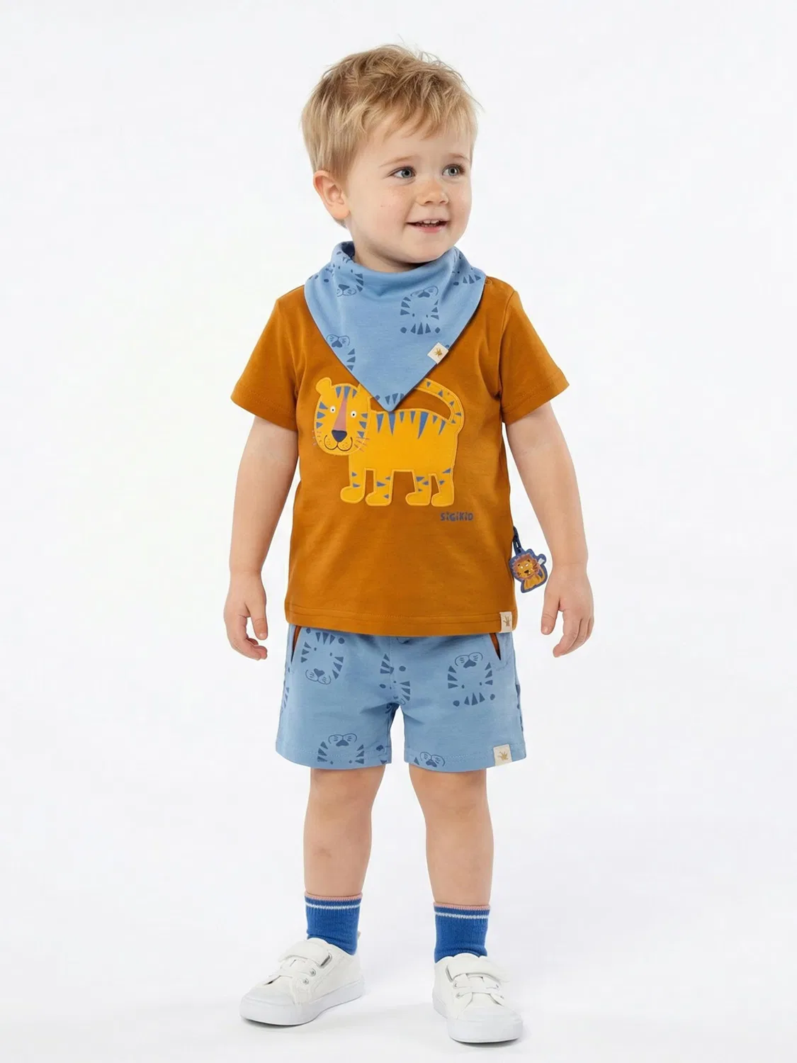 Обычные брюки 'Bermuda Tiger & Löwe' Sigikid, Light Blue — фото 4
