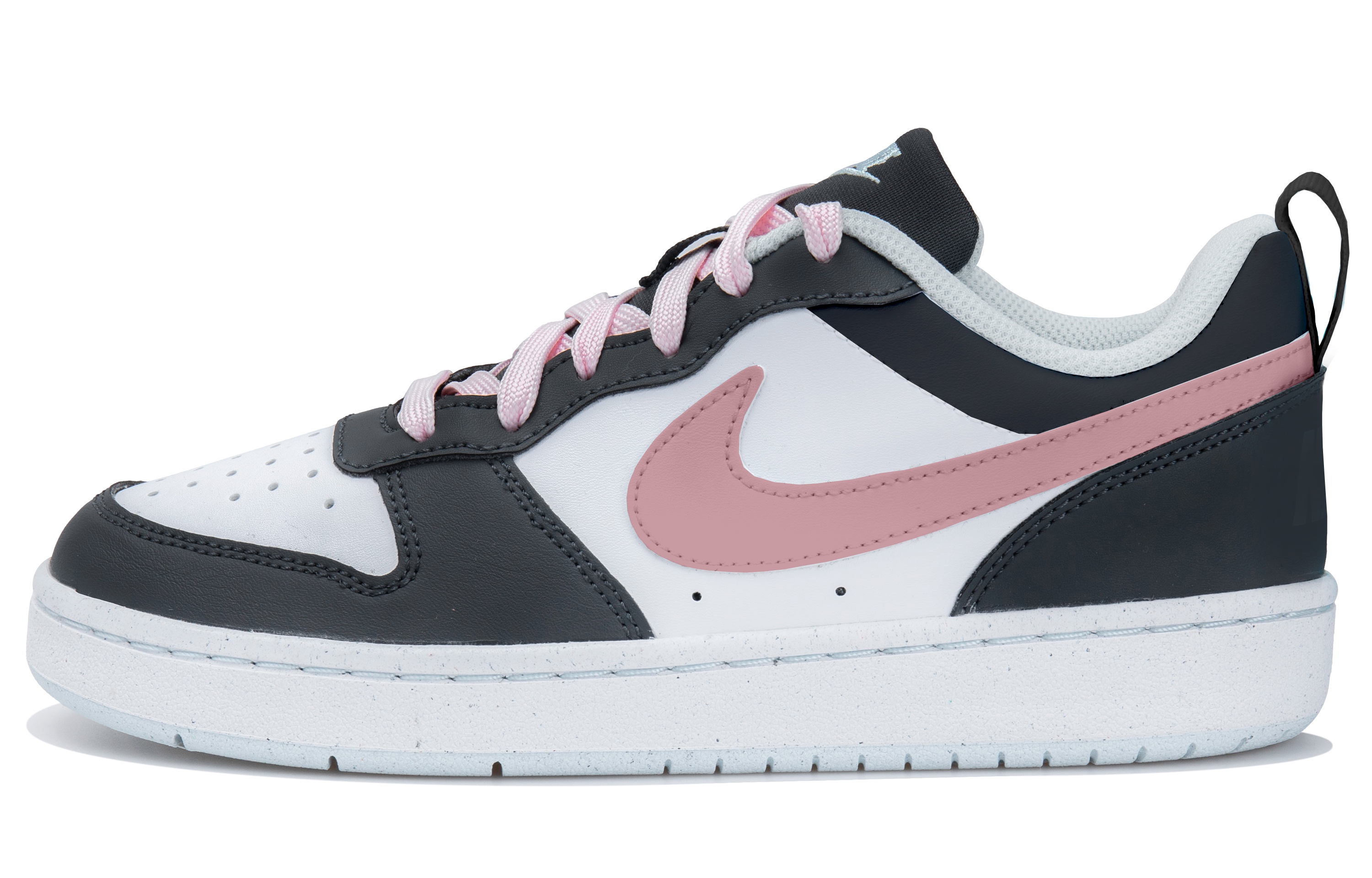 

Низкие детские кроссовки для скейтбординга Court Borough для подростков Nike, белый/розовый/черный