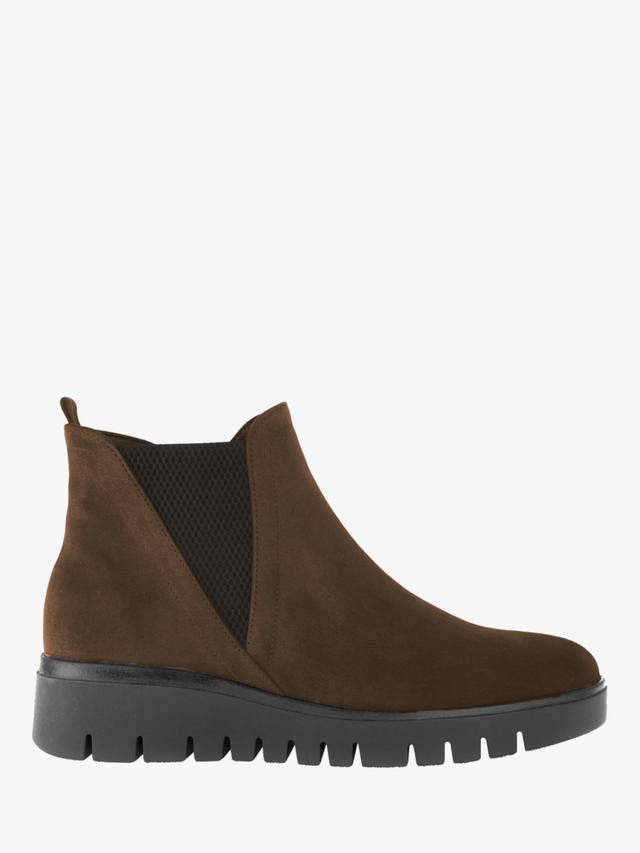 Дублинские челси ботинки Wide Fit из замши Gabor, Brown