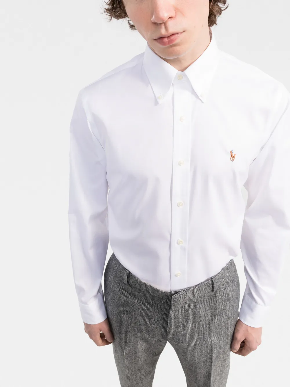 Рубашка оксфорд Polo Pony на пуговицах POLO RALPH LAUREN, белый — фото 3