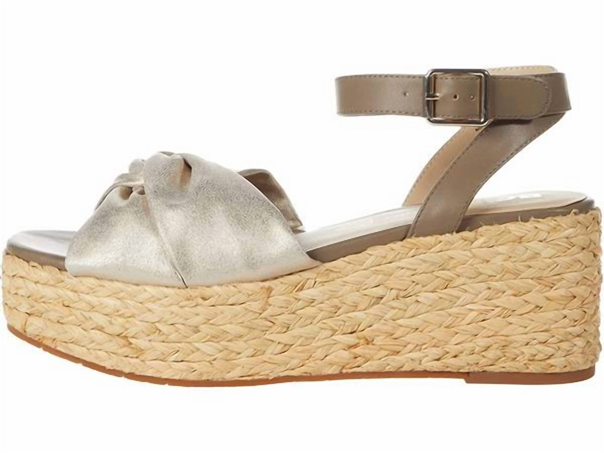 Winning Espadrille Sandals In Gold Distressed Metallic BC Footwear — фото 3