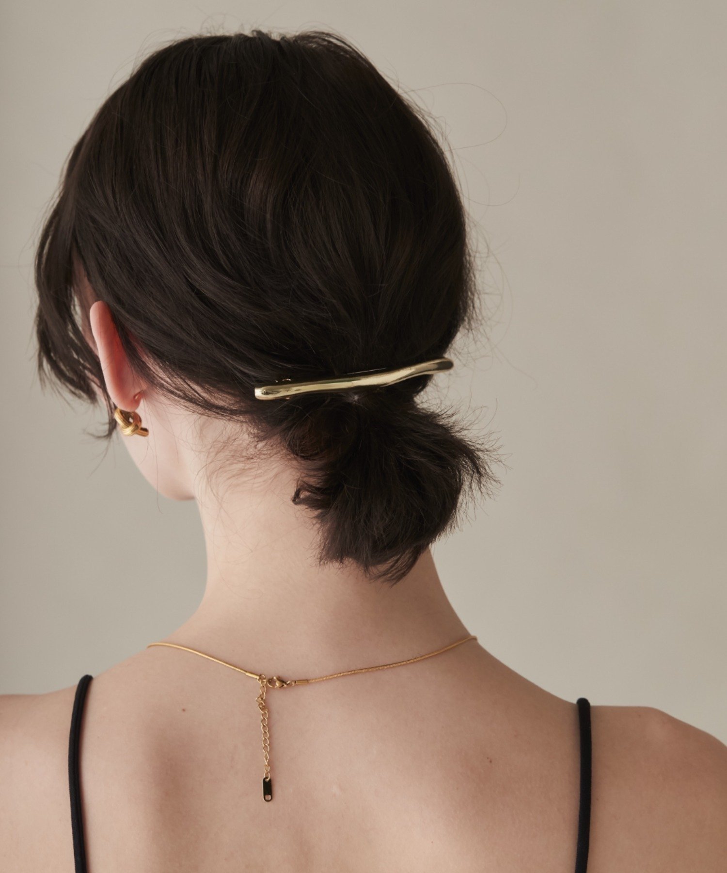 Металлическая заколка для волос Nuance Line Ciite', gold — фото 3