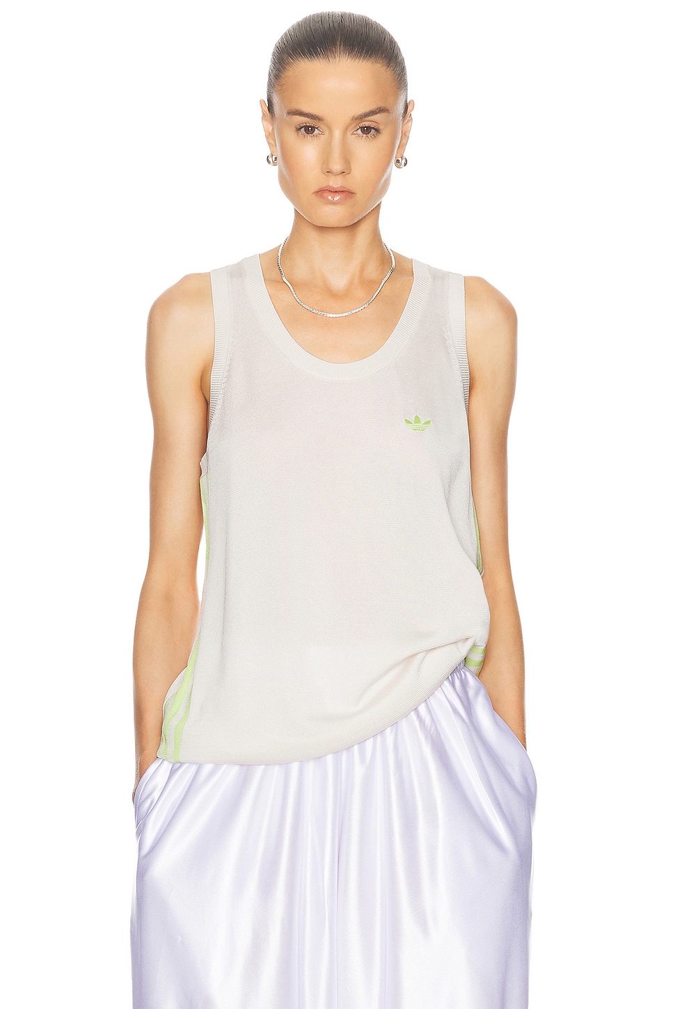 

Вязаный жилет adidas by Wales Bonner, цвет Chalk White & Semi Frozen Yellow
