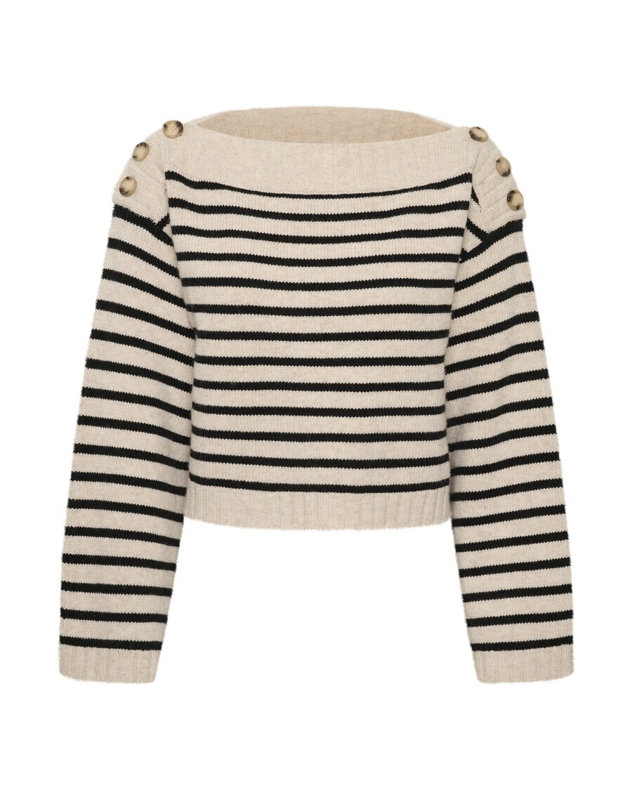 

Тонкий вязаный свитер Part Two Sweater Linne, кремовый