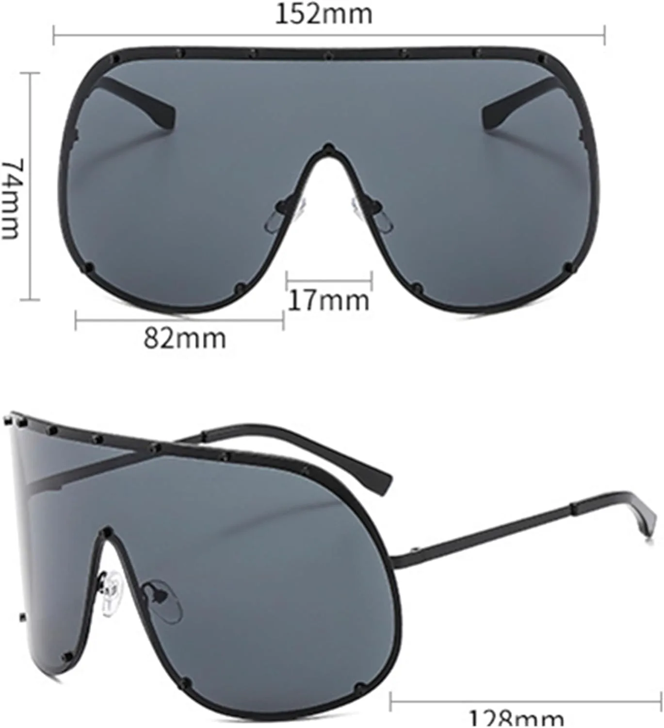 

bullabulling Модные большие квадратные женские солнцезащитные очки в винтажном стиле, цельные мужские очки для активного отдыха, солнцезащитные очки UV400, C3