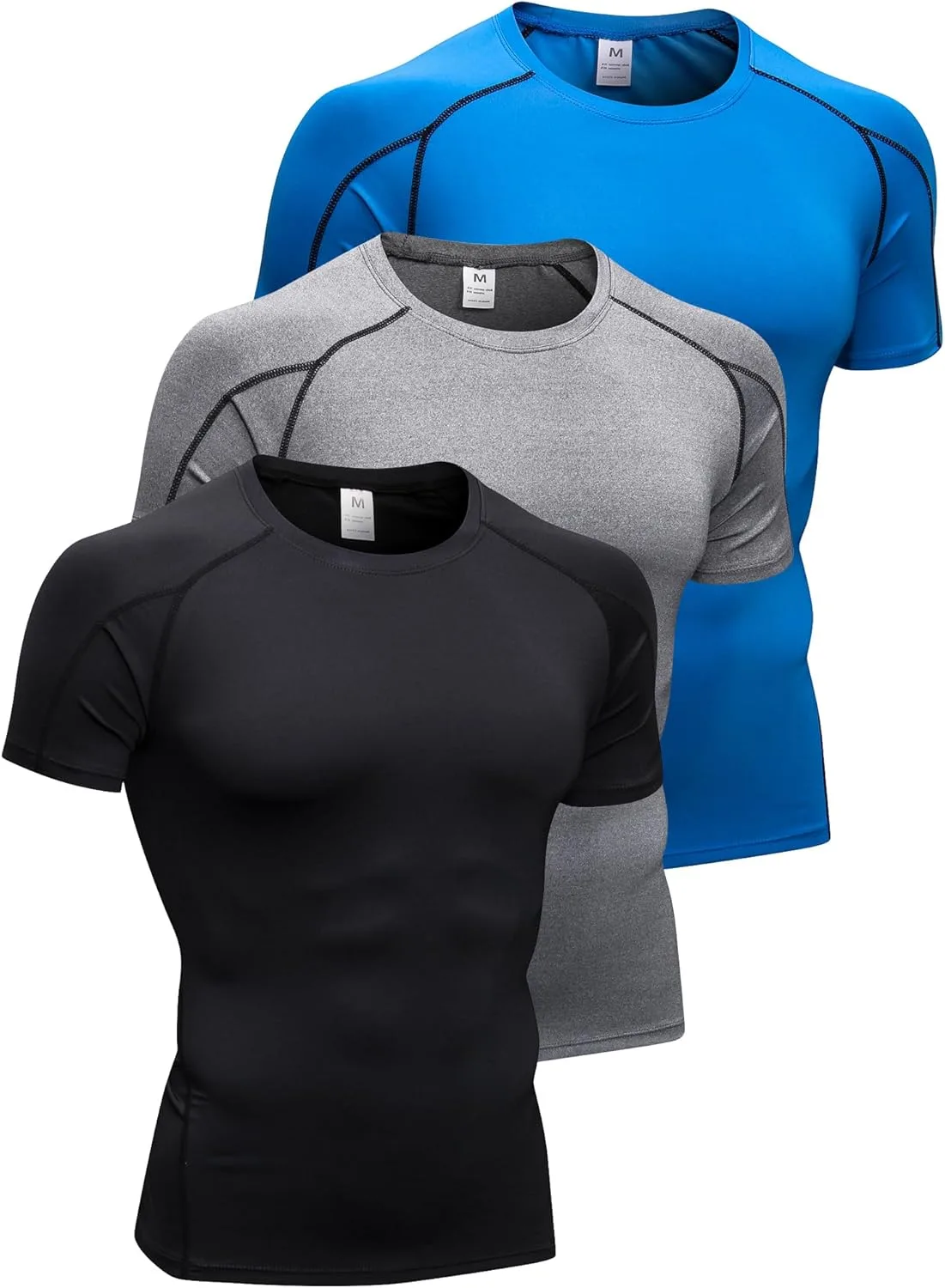 

SPVISE 3 Pack мужские компрессионные футболки с коротким рукавом Cool Dry для спорта и тренировок