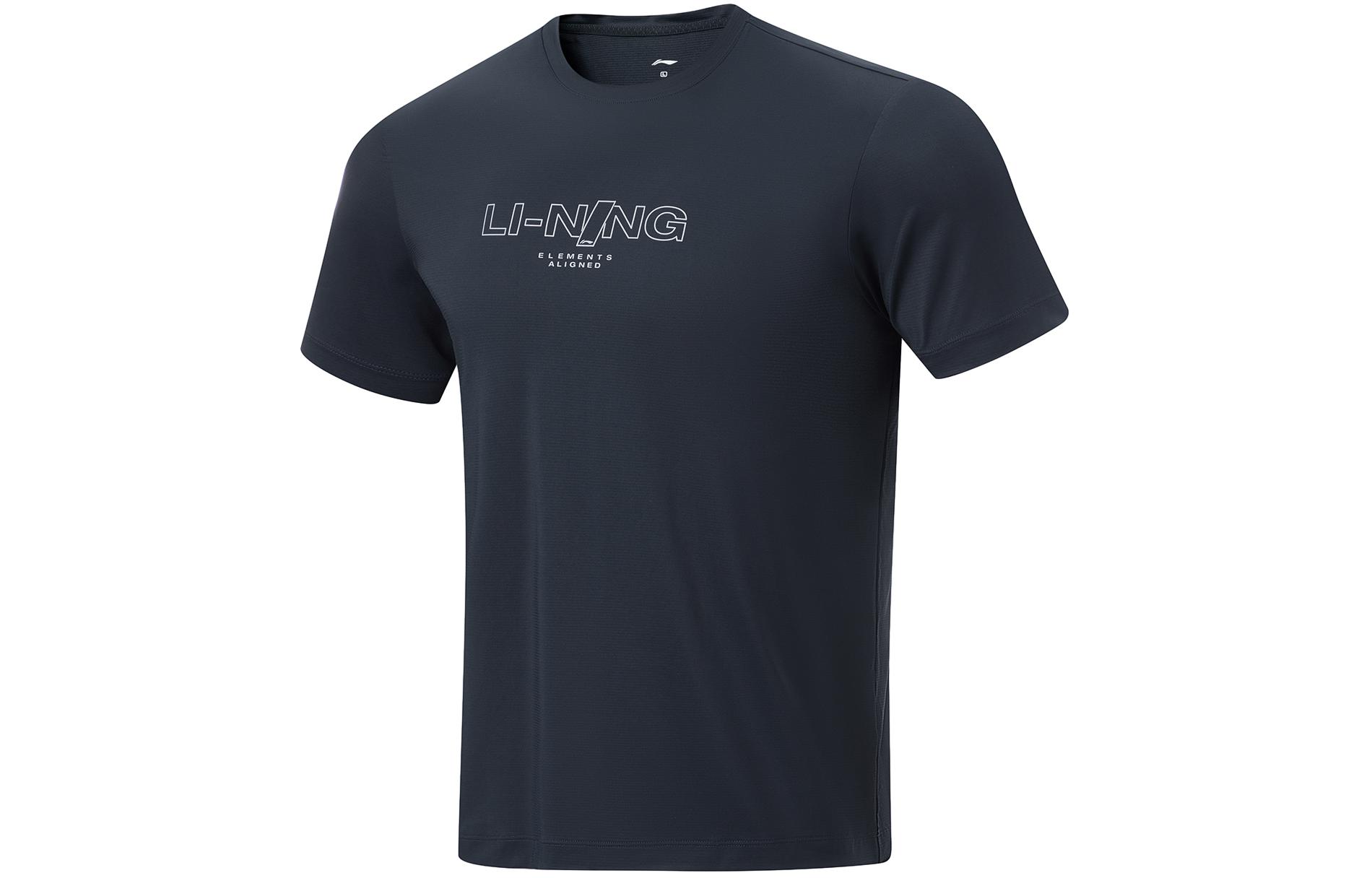 

LINING Футболка Fitness Series мужская темно-синяя, Синий, LINING Футболка Fitness Series мужская темно-синяя