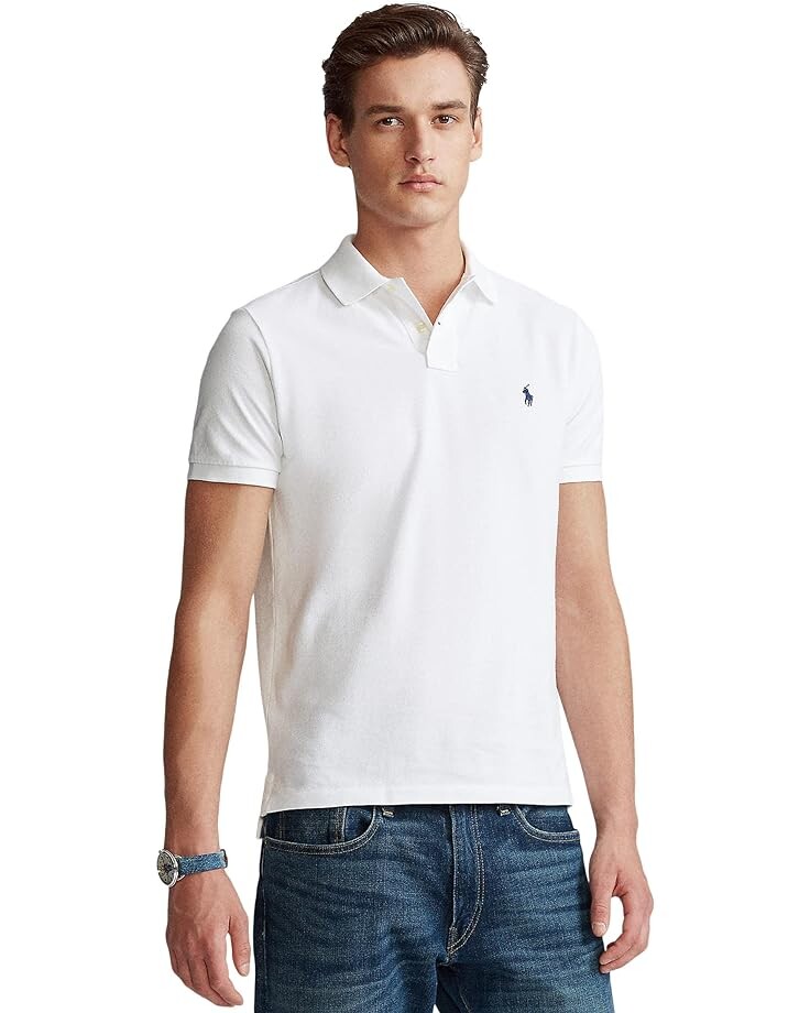

Поло Polo Ralph Lauren Custom Slim Fit Mesh, белый