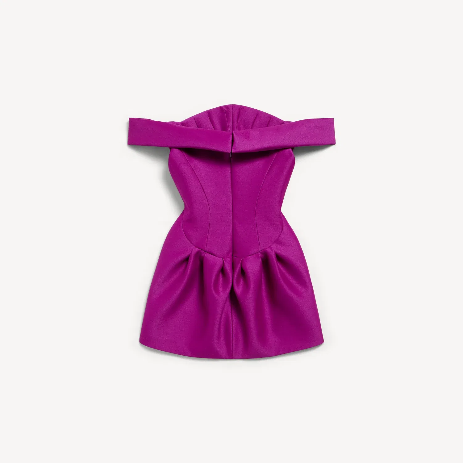 Женское мини-платье с открытыми плечами в фиолетовом цвете BALENCIAGA — фото 2