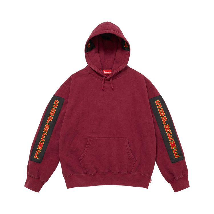 

Толстовка Supreme Woven Patches Hooded Sweatshirt, Cardinal