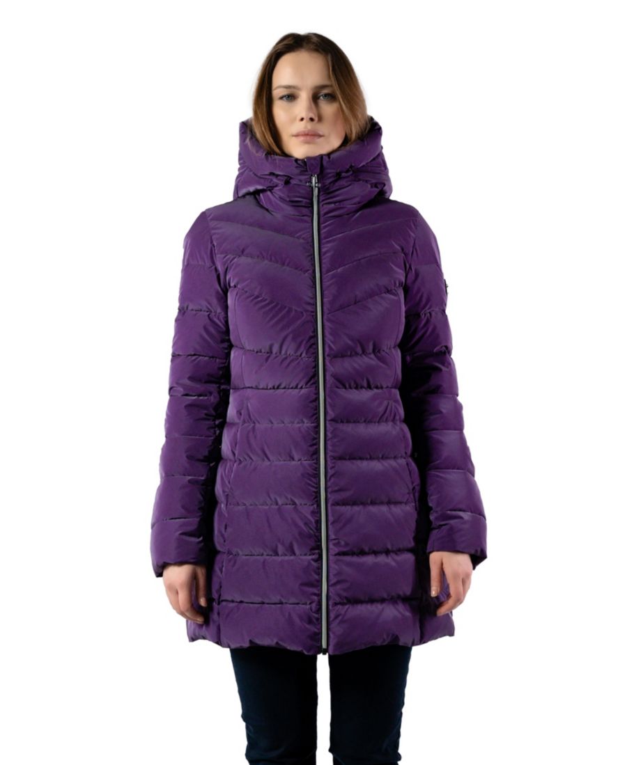 

Женское длинное пальто Robin средней плотности Очень длинные рукава Woodpecker, Purple diamond