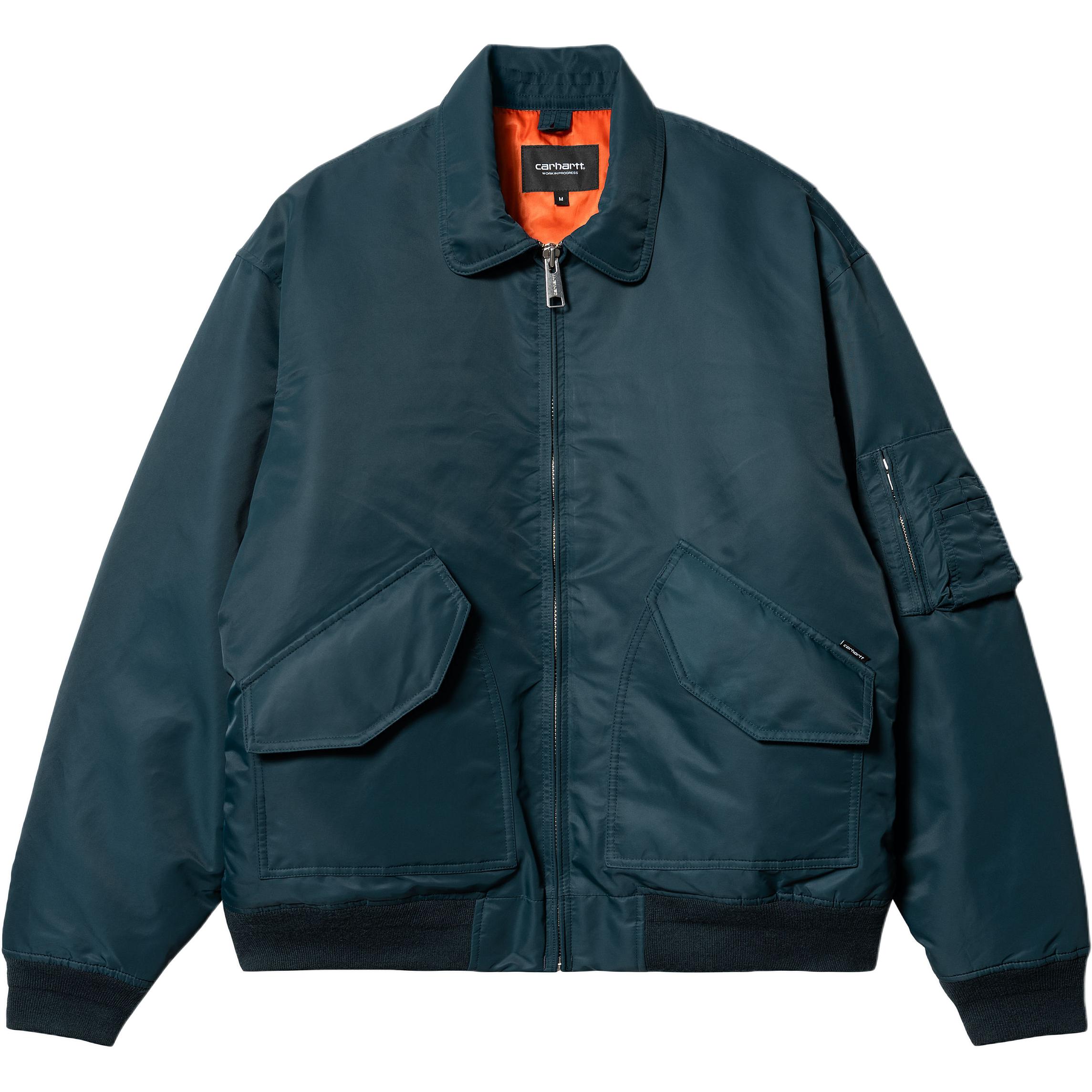 

Carhartt WIP Олтен застёгивающаяся на молнию куртка-бомбер, Duck Blue