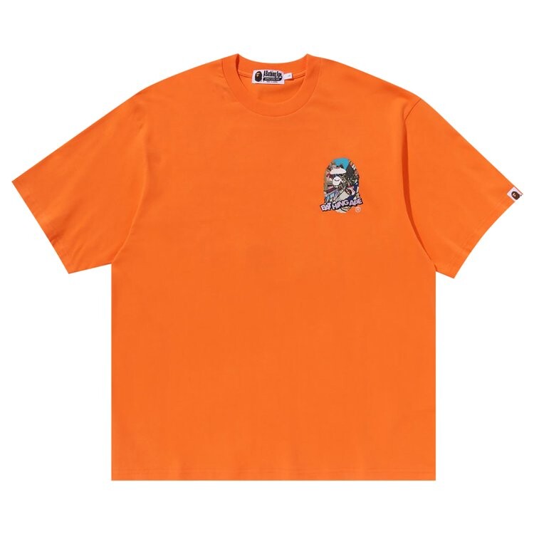 

Футболка BAPE Comic Art Ape Head Relaxed Fit Tee, оранжевый