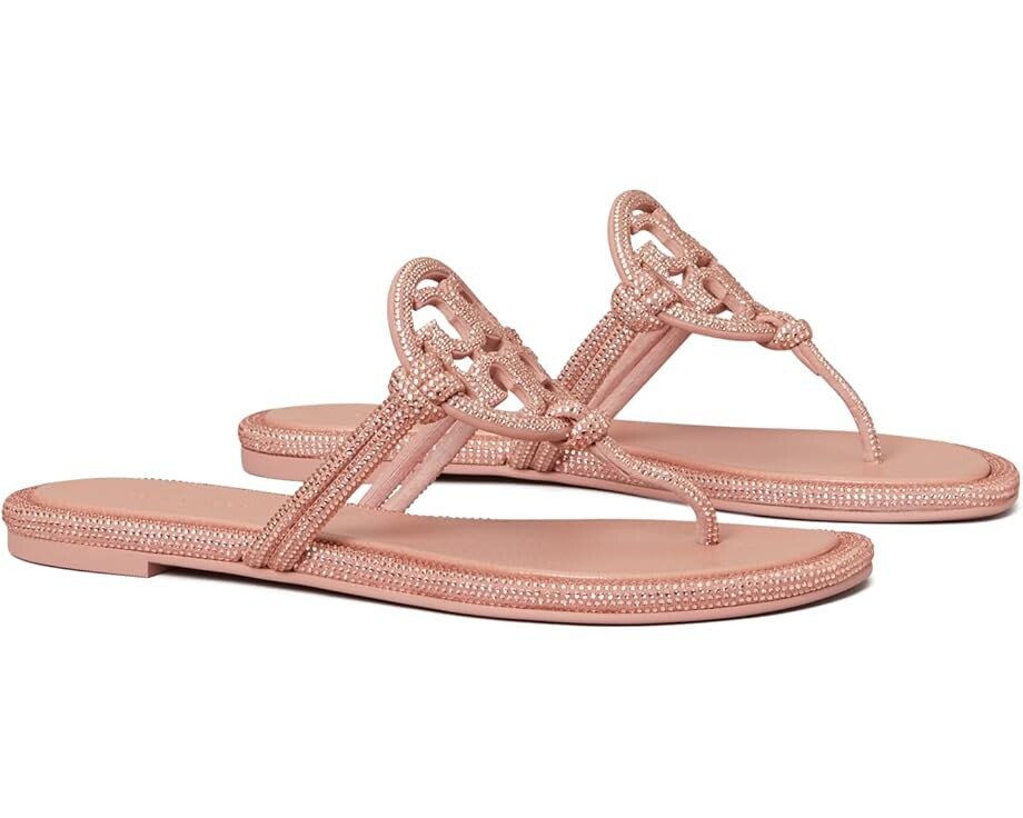 

Сандалии Tory Burch Miller Knotted Pave, цвет Malva